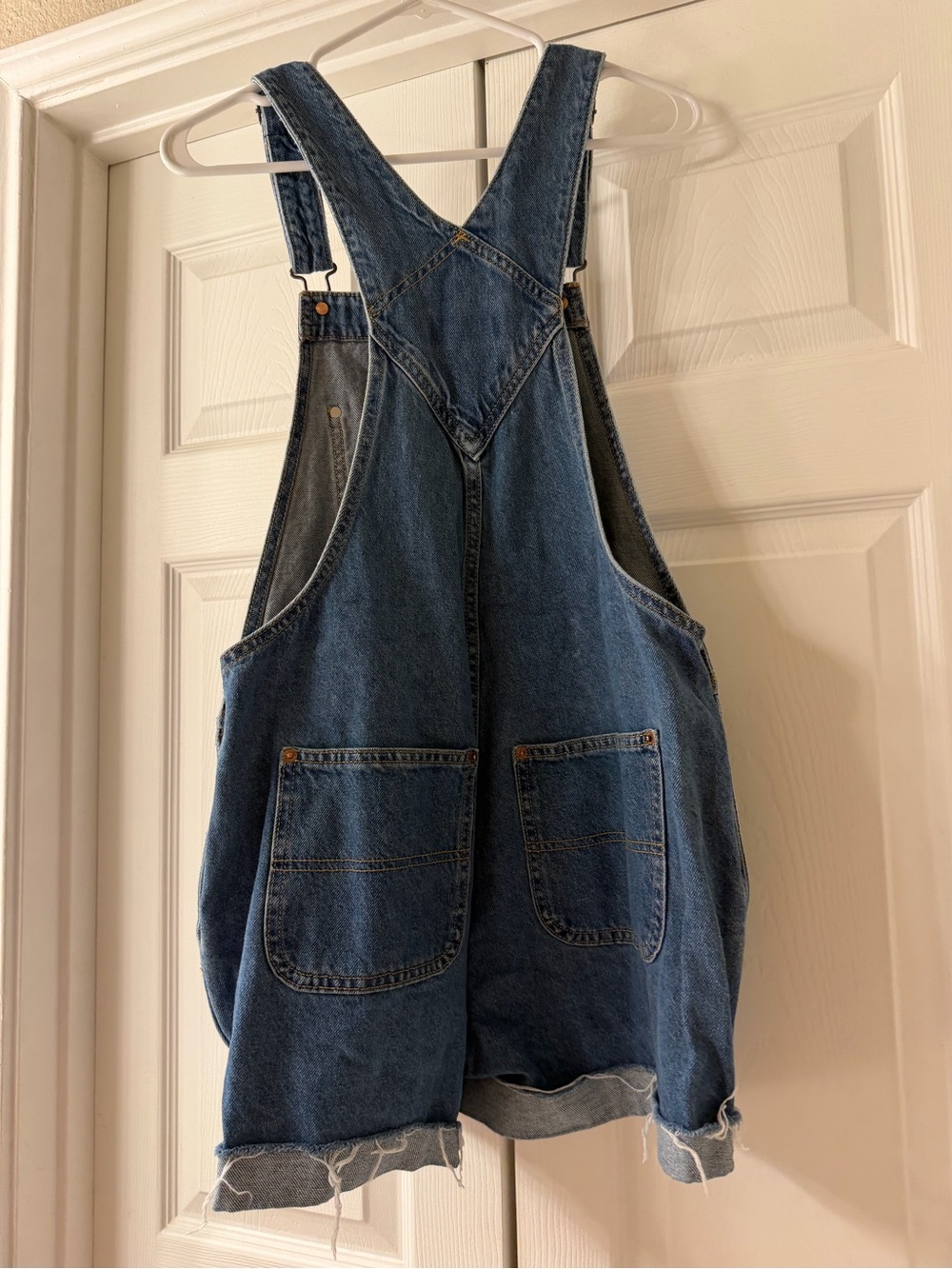 Old Navy Light Blue Denim Shorts Overalls - Picture 3 of 3